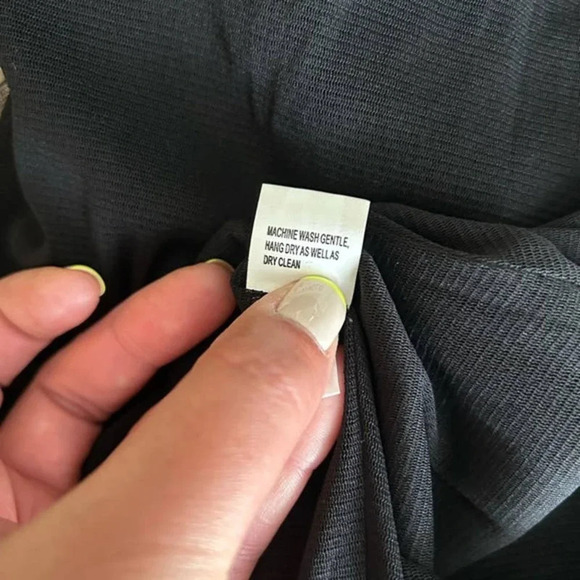 KAY Unger Green/Black Animal Print Ruched Dress - size Large - Picture 9 of 9